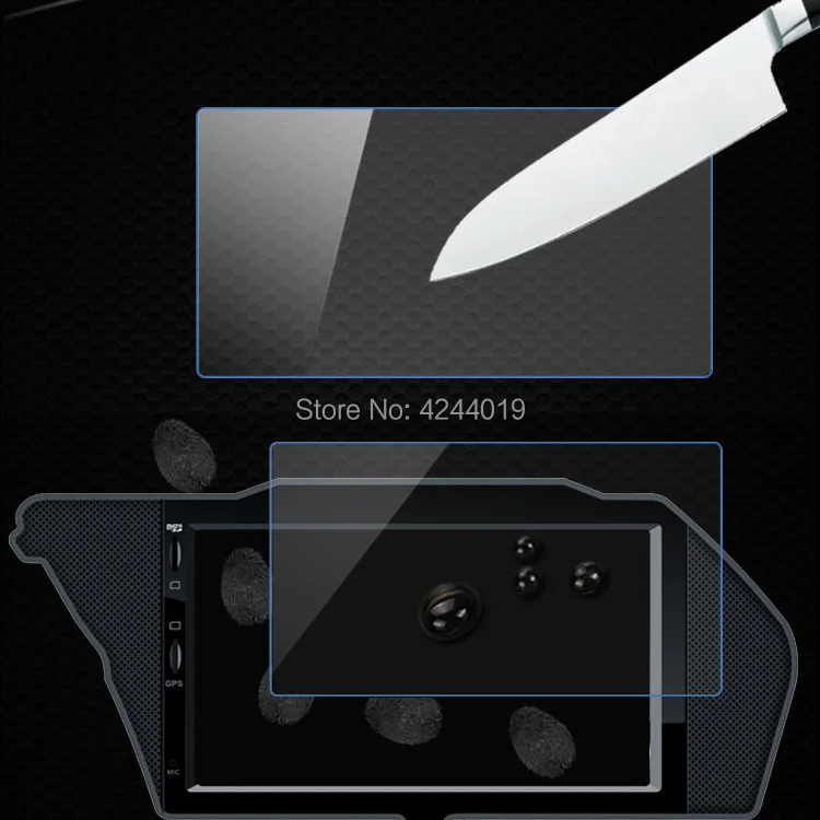 H9 анти-отпечатков пальцев gps навигации Экран протекторы Стикеры автомобильный DVD, защитная пленка, закаленное Стекло для Toyota levin