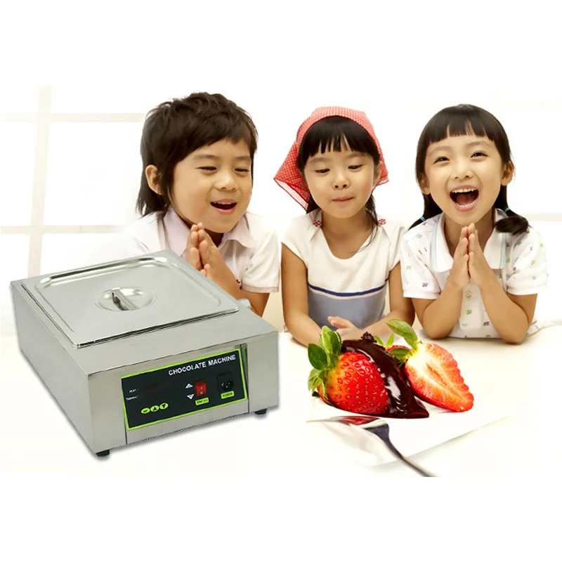 ITOP Electric Chocolate Melting Machine Stainless Steel Commercial Chocolate Melting Pot 8KG Capacity 1 Lattices