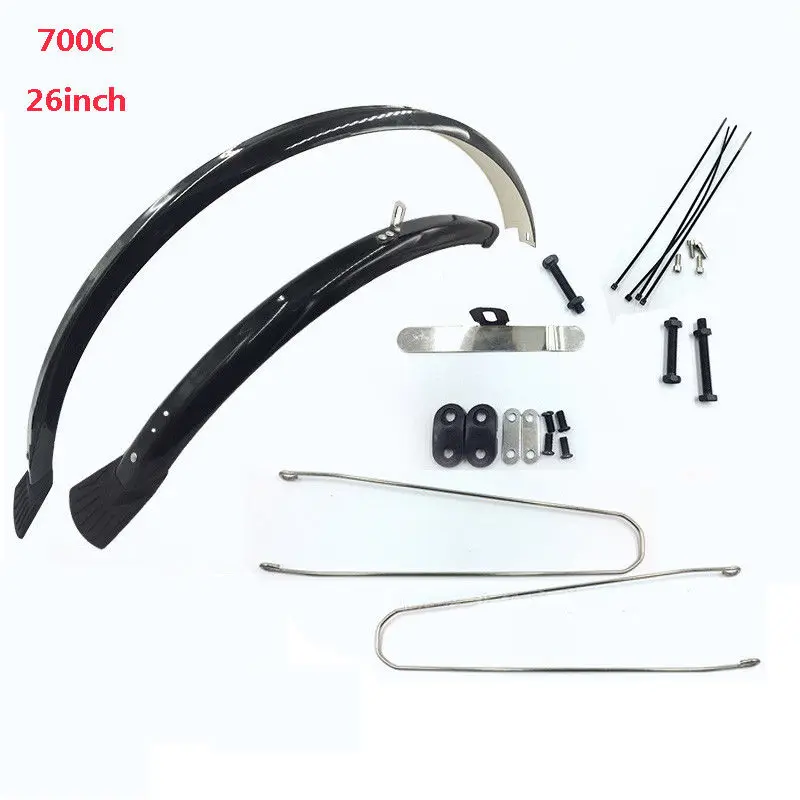 

TOTTA Fits 26 inches Front & Rear Fenders set Mud guard Light weight Folding Bike Sets universal all-inclusive long Fender