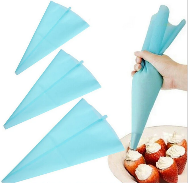 

S/M/L Blue Silicone Reusable Icing Piping Cream Pastry Bag Cake DIY Decorating Tool Kitchen Accessories Tools Hot Sale