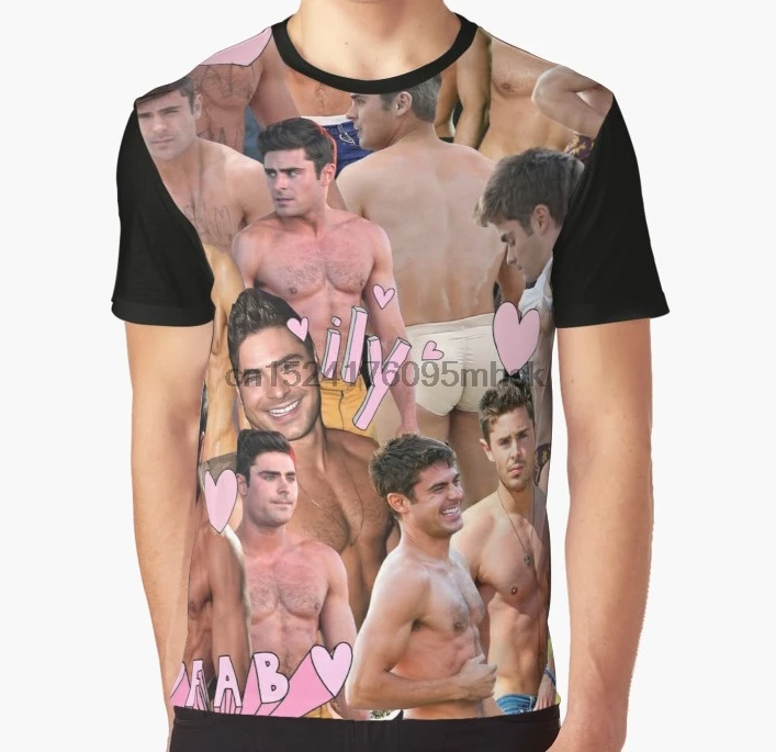 

All Over Print Men t shirt Funny tshirt Zac Efron Collage Graphic Women T-Shirt
