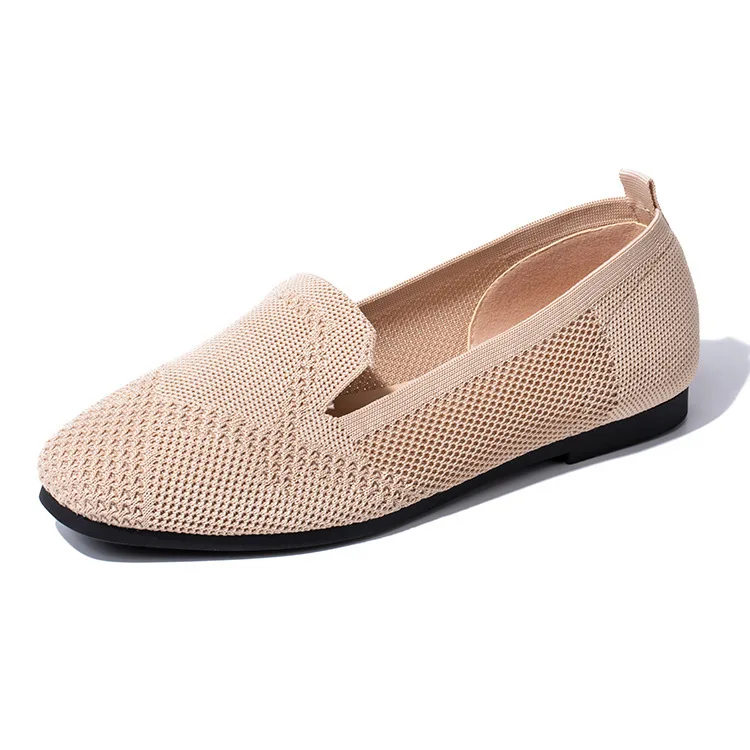 

New Pattern Korean Knitting Comfortable Casual Shoes Ventilation Flat Bottom Thin Women's Joker zapatos mujer sapato feminino