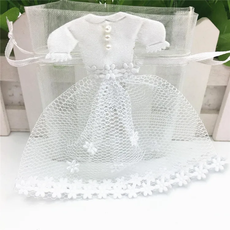 PKG009(50), платье невесты и жениха костюм-смокинг тканевый мешок конфет свадебной вечерние подарок упаковка сумка - Цвет: Dress