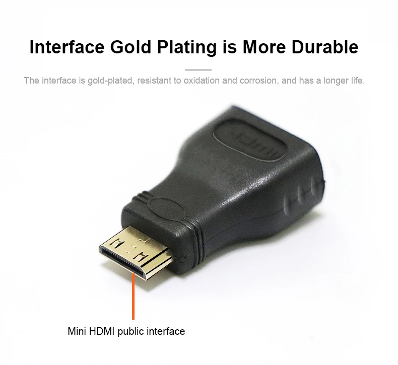 QGeeM MINI HDMI Тип C штекер HDMI Женский адаптер конвертер 1080 P 2K 4K для мини ПК HDTV HD камера 5504