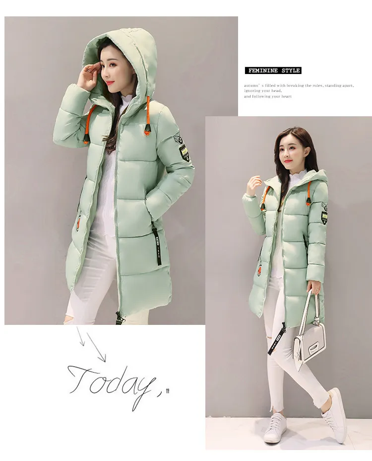 Женская зимняя куртка, пальто, длинная парка с капюшоном, пальто с воротником, Женское зимнее пальто с подкладкой, женское Новое плотное теплое пальто M-3XL AS05