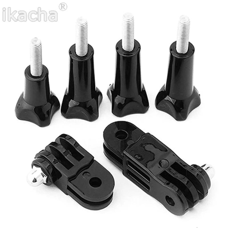 Koop Lange Korte Rechte Joint Adapter Mount En Schroef Set Voor GoPro Hero 6 5 4 3 + 3 2 1 Actie Camera accessoires