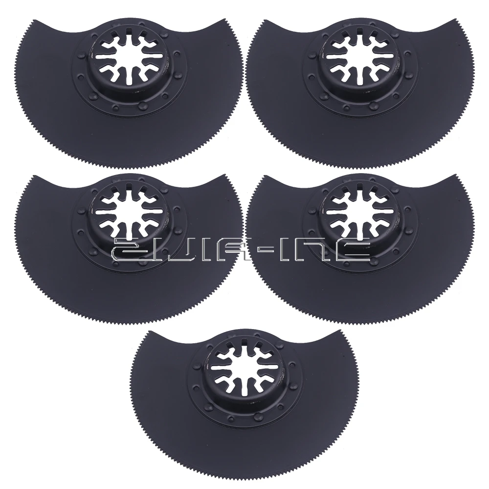 5pcs Universal 88mm Black HSS Semicircle Flush Segmented Cut Saw Blades