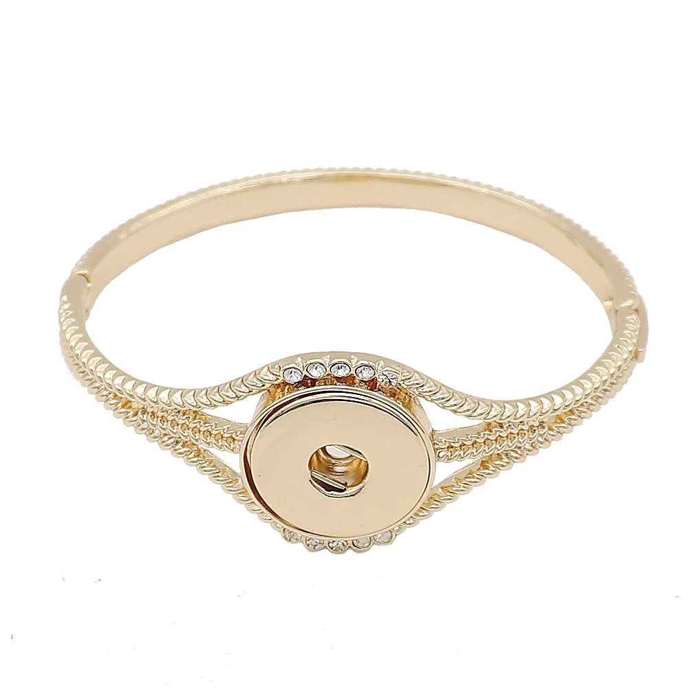 

Gold Stainless Steel Bracelets for Women Everyday Jewellery Snaps jewelry Charm Bracelet Femme Wedding Gift fit 18mm 20mm snaps