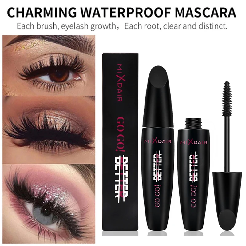 Magic 4D шелковое волокно тушь для ресниц удлиняющая макияж черные