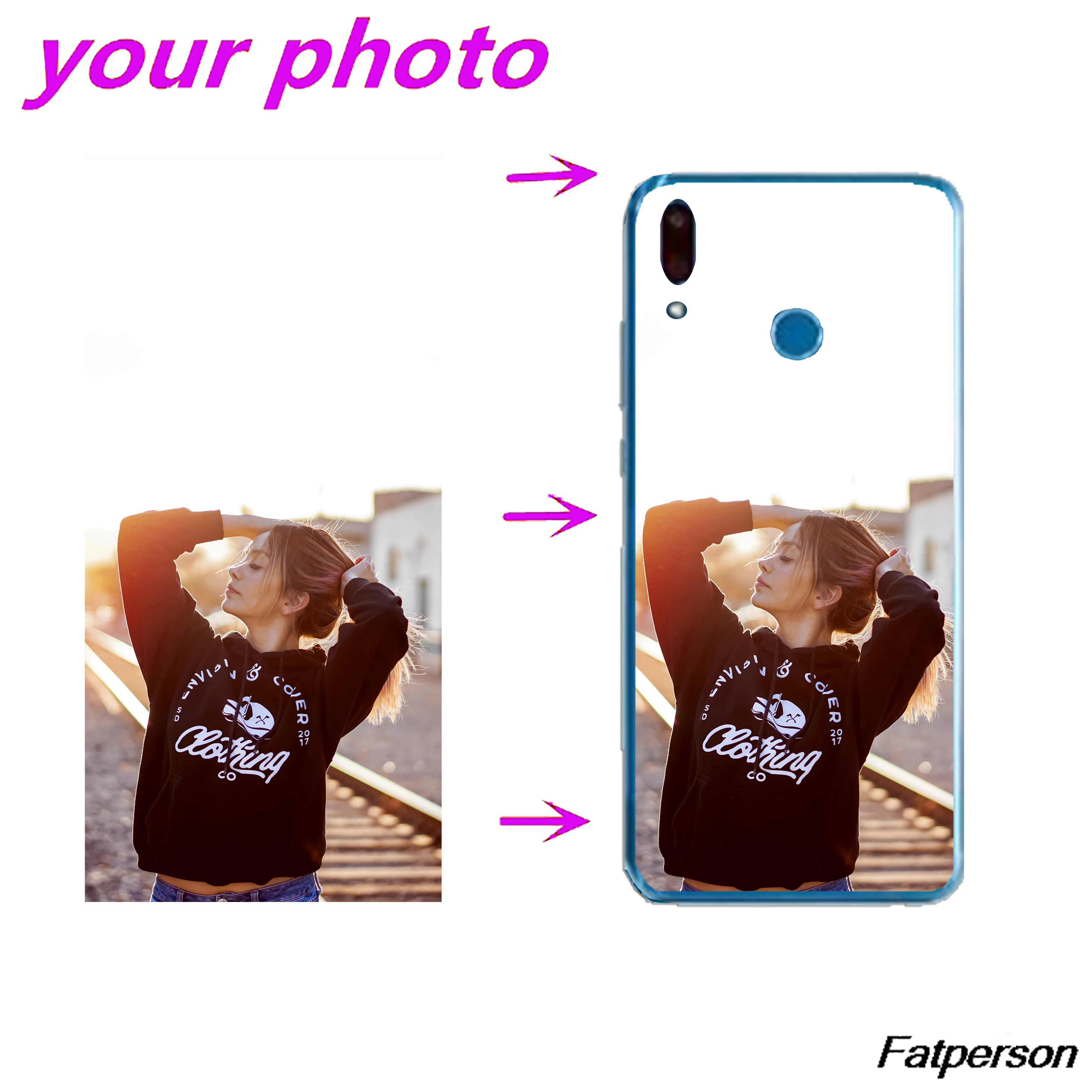 

Customized WordArt Name Cover Print Personal Photo DIY Logo Cell Phone Case for HUAWEI Y6 Pro 2017 y6 y7 y9 2018