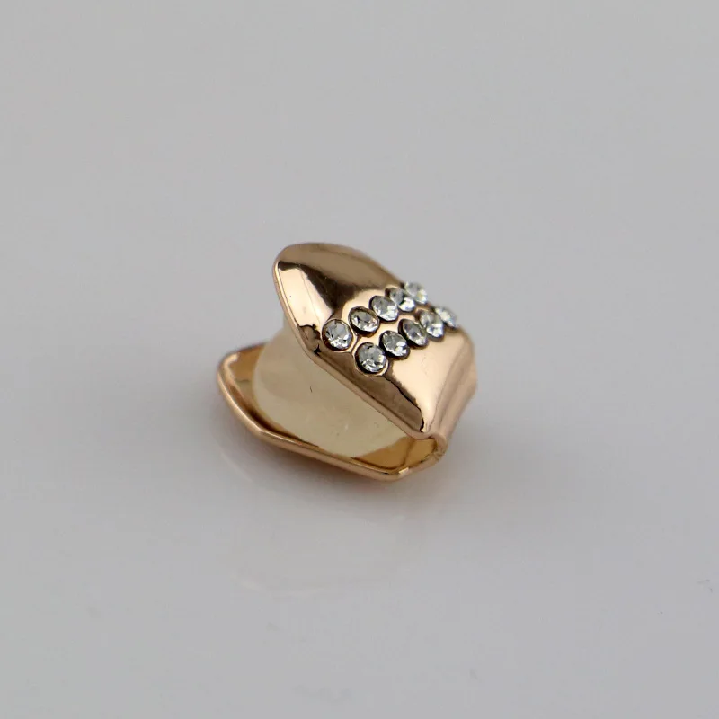  HIPHOP 4 Color Grillz Single Teeth Grillz With Rhinestone Crystal Inlay Vampire Gift Hip Hop Jewelry for Men Body Joyeria (15)