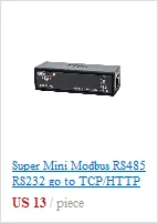 Супер Мини Modbus RS485 RS232 перейдите к TCP/HTTP Ethernet Серийный Сервер