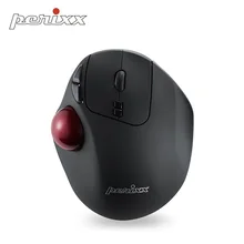 Perixx PERIMICE 517/717 Бесшумная Беспроводная лазерная трекбол мышь, профессиональная рисовальная мышь, графическая эргономичная трекбол мышь