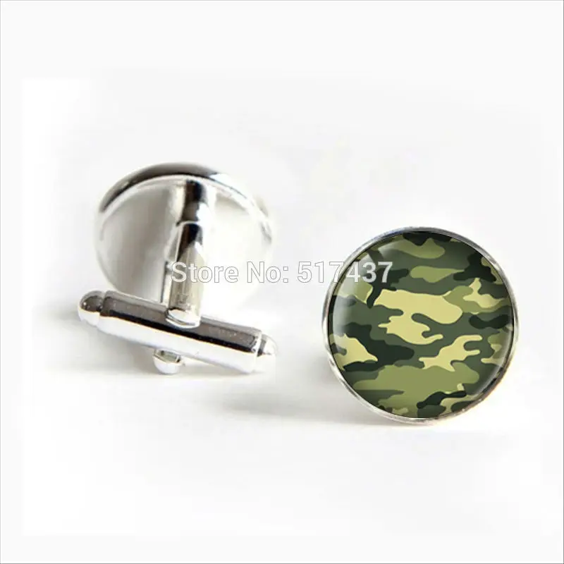 

2018 New Fashion Military Pattern Cufflinks Military Cuff link Hunting Cufflinks For Mens brand Cuff Button