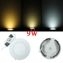 С фабрики 9 Вт поверхностного монтажа светодиодный потолочный светильник 85-265 в теплый белый/холодный панель с белыми светодиодами свет DHL