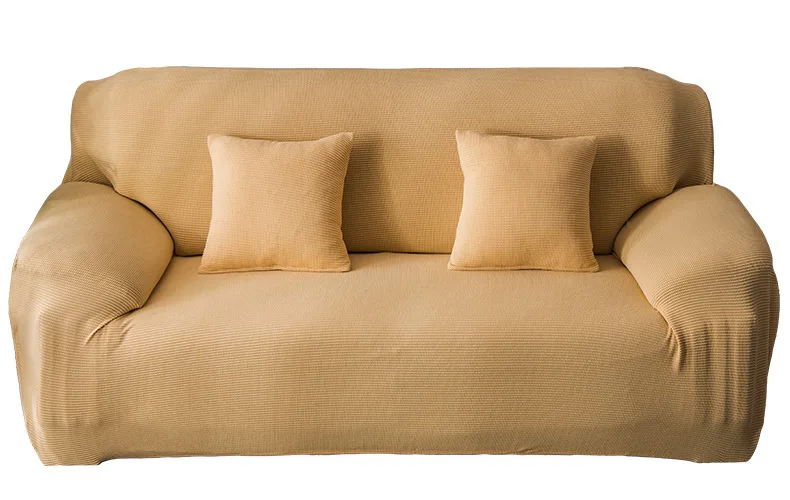 Сплошной цвет утолщенный стиль качалка бархат вязаный эластичный чехол на диван полный пакет полное покрытие Нескользящая комбинация диван крышка - Цвет: FM-6