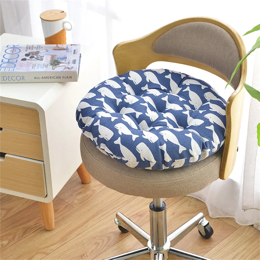 

Gacsidy Store Car Seat Cushion Chair Cushion Round Cotton Upholstery Soft Padded Cushion Pad Office