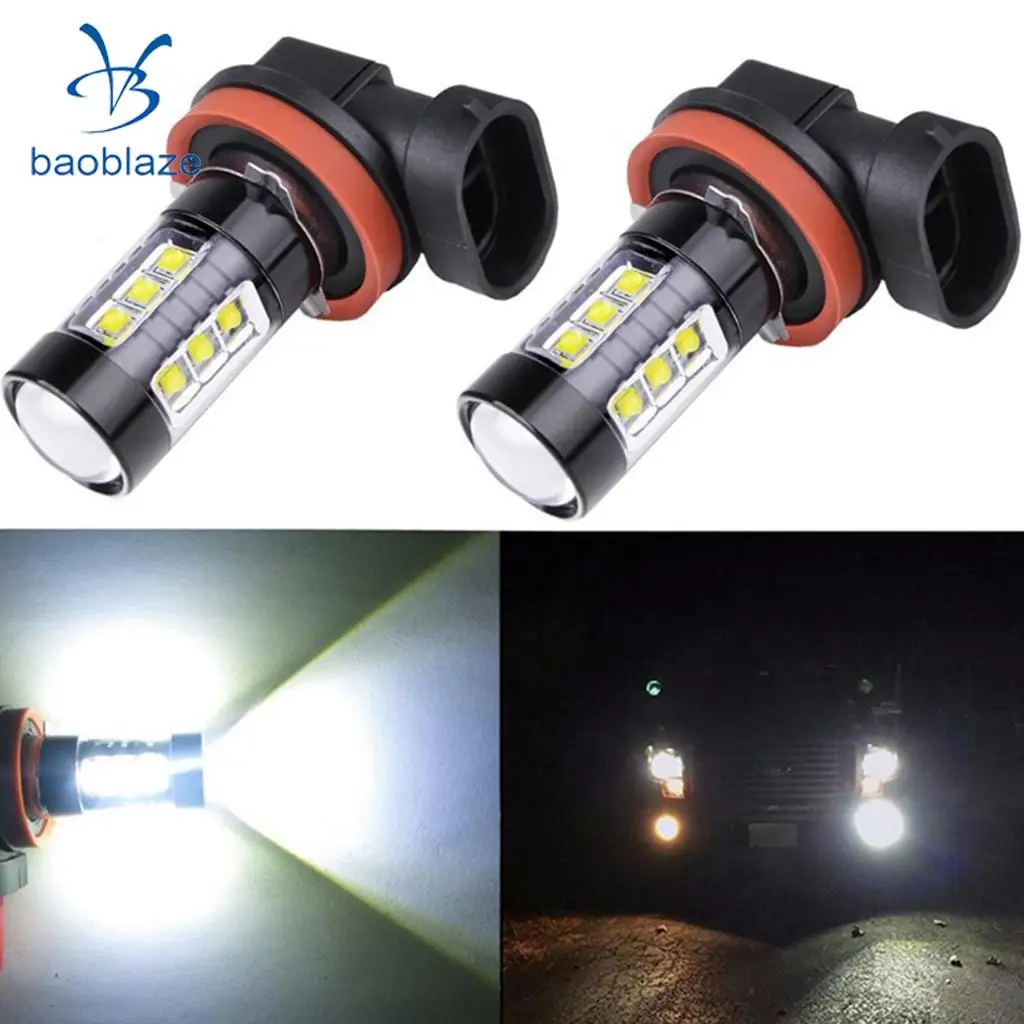 2pcs 50W H8/H11 High Power 6000K White LED Fog Light Bulbs DRL Lamps 