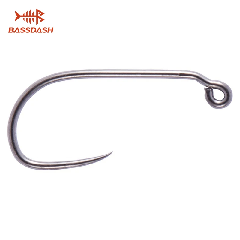 

Bassdash 30Pcs Barbless Jig Hooks, High Carbon Steel Hooks Kit Set