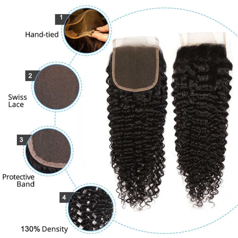 Malaysian Kinky Curly Bundles With Closure Curly Human Hair Bundles With Closure Styleicon 3 Bundles Curly Bundles With Closure