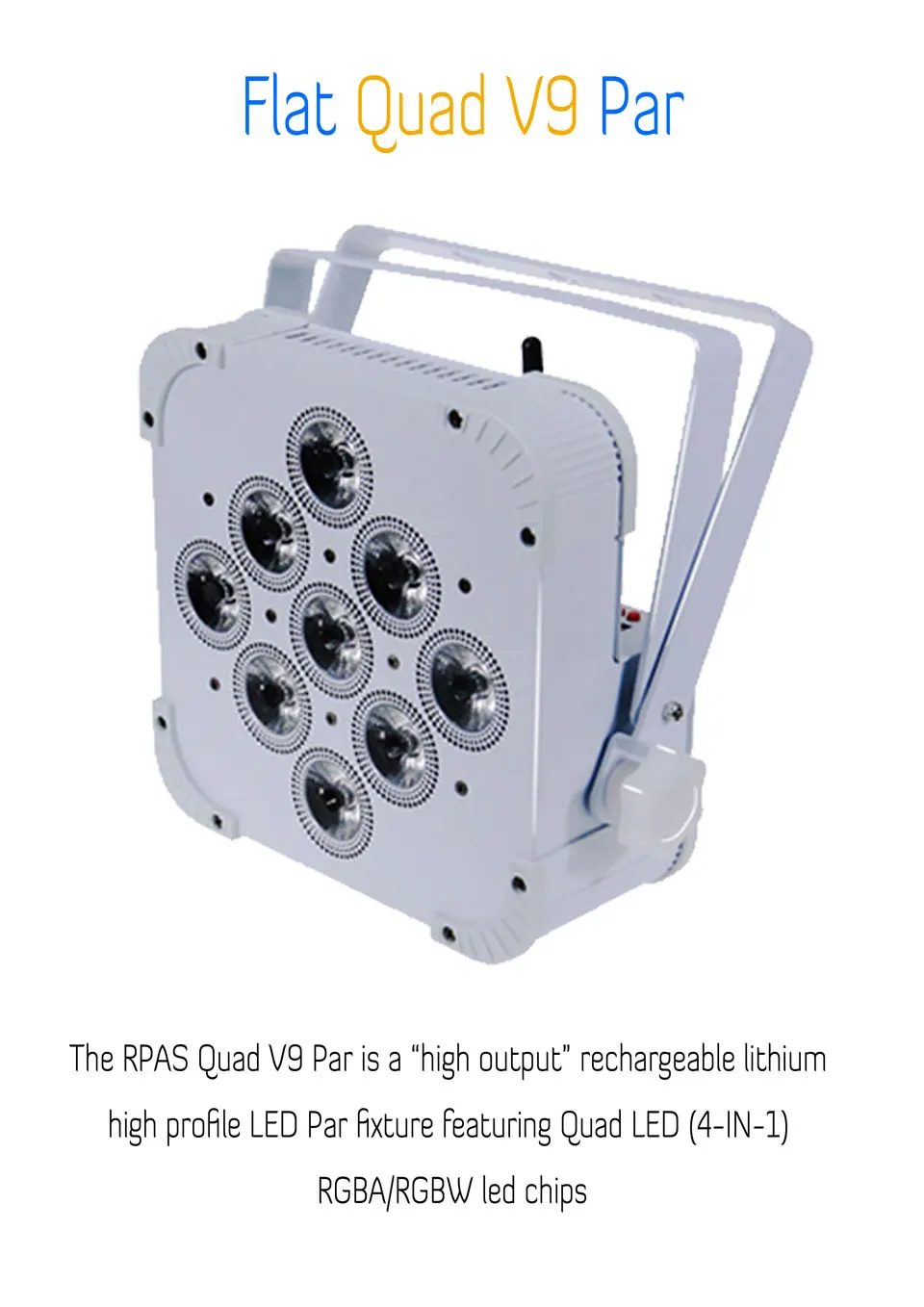 

Facotry Price Rasha Penta 4*12W 4in1 RGABW Built in Wireless LED Flat Par Light,LED Flat Par Can,Disco Event Stage Light