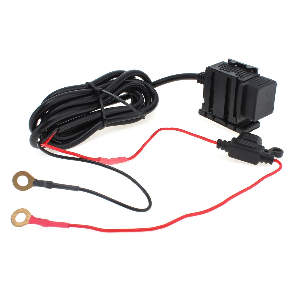 

Motorcycle Handlebar Charger Dual USB 12V Waterproof Adapter Power Supply Socket for Phone GPS MP4