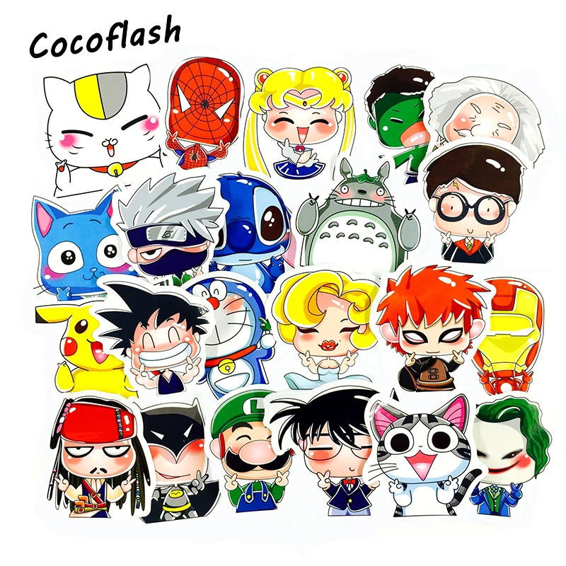 25 Pcs Japanese Anime Cartoon Scissors Graffiti Stickers Marve For Car Laptop Skateboard Pad Bicycle Decal PVC Sticker For Kid
