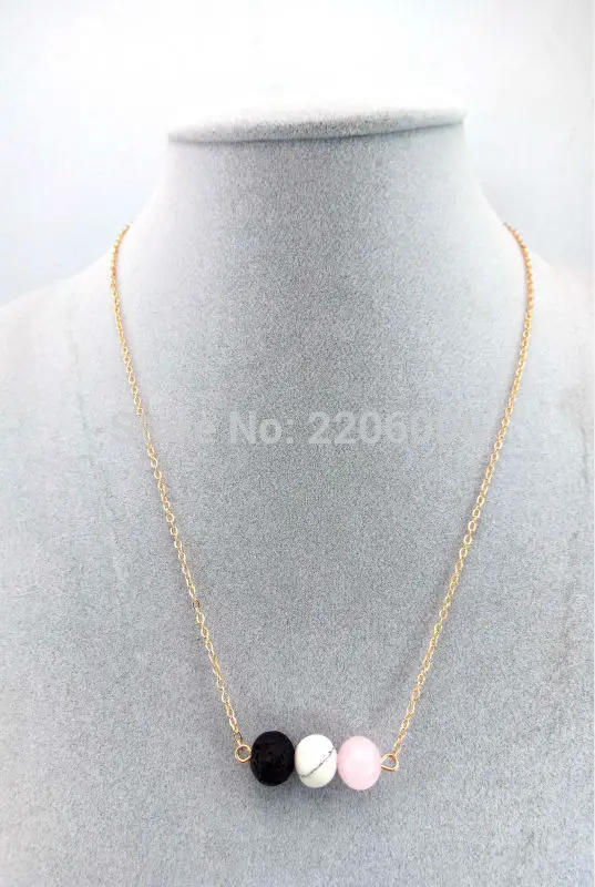 YUZHEJIE(10 шт./лот) 3 цвета натуральный камень ожерелье с лавой ожерелье с камнями стрейч Будда и Йога ожерелье для женщин и мужчин
