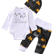 Рождественский комплект из 3 предметов для новорожденных, комплект одежды для маленьких мальчиков и девочек, комбинезон штаны шапка, леггинсы, комплект одежды