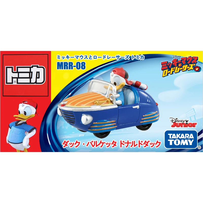 Tomica disney Микки Маус родстер гонщики MRR-08 Barchetta Дональд Дак 6 см металлический литой автомобиль игрушка автомобиль 119968