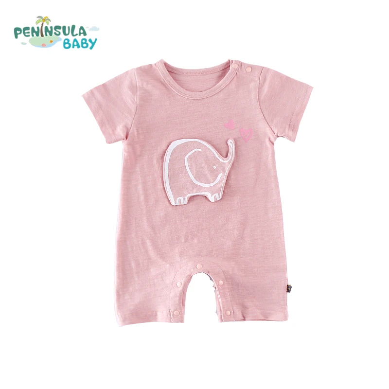 Baby Boy Girl Clothes Summer Brand Infant Clothing Cartoon Elephant
