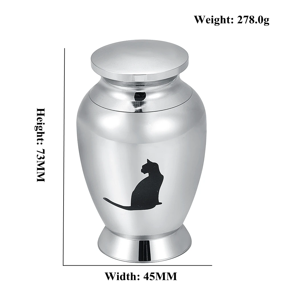 

Newest!!! Engravable Pet Cremation Urn Mini Funeral Casket for Cat Ashes Memorial - Eternal Love Keepsake Jewelry with Gift Box
