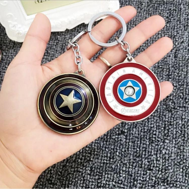 Llavero de la serie de películas perigón giratorio Capitán América escudo Llavero para Chaveiro Llavero porta porte clef