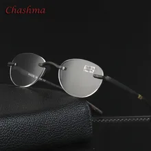 Мужские очки без оправы для чтения оптическая оправа для очков мужские модные круглые очки для чтения женщин