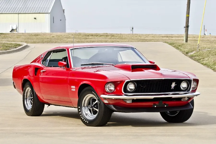 Boss muscle car 1969 red 429 super постер из шелковой ткани ткань с принтом наклейка на стену