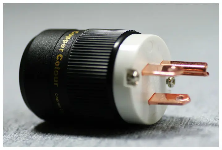 

Free shipping one pair Copper colour Red copper US standard power plug+IEC Connector Brand New