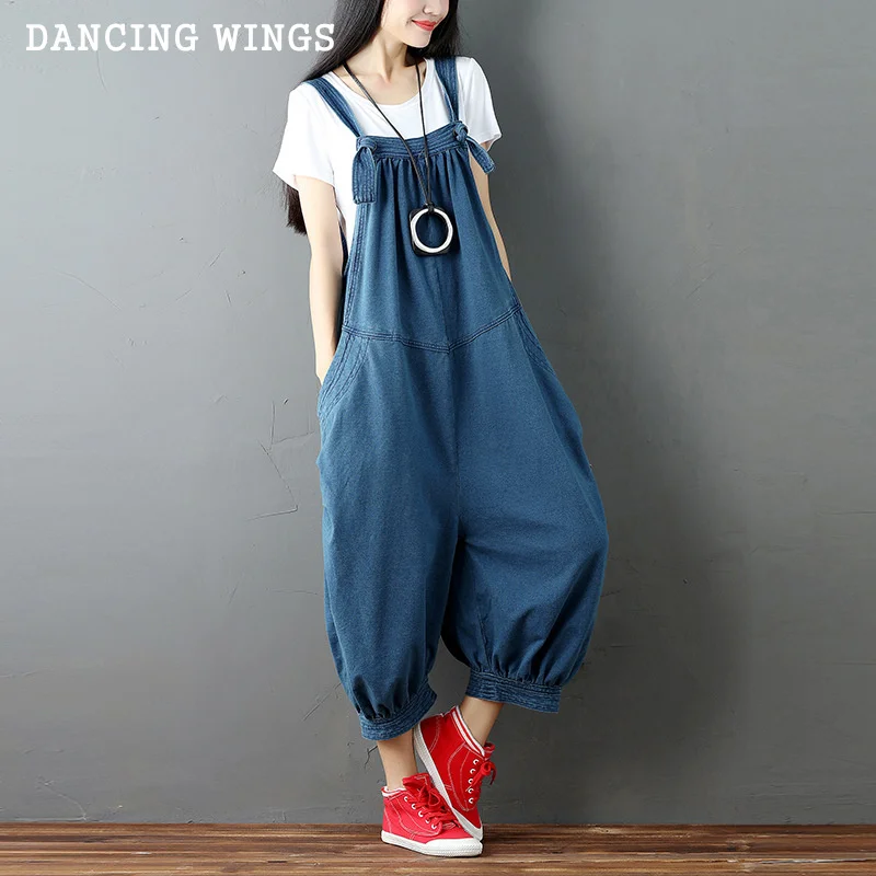 

Fashion Hanging Crotch Jumpsuit Overalls Pants Loose Trousers Spring Autumn Bottoms Bib Pants