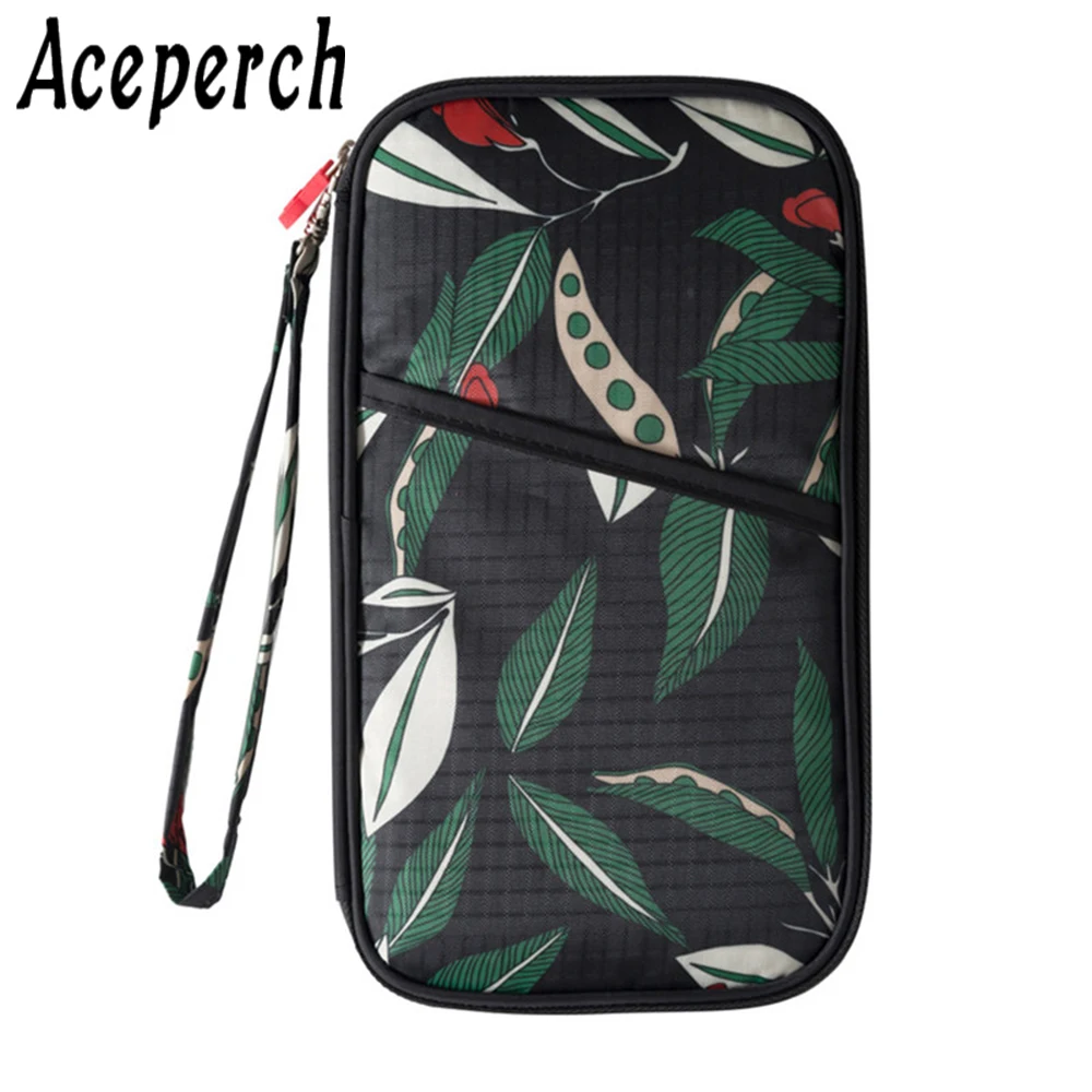 

ACEPERCH Women's Big Printing Passport Cover Wallets Girl Credit Card Holder Cover Key Storage Organizer Travel Boarding Bag