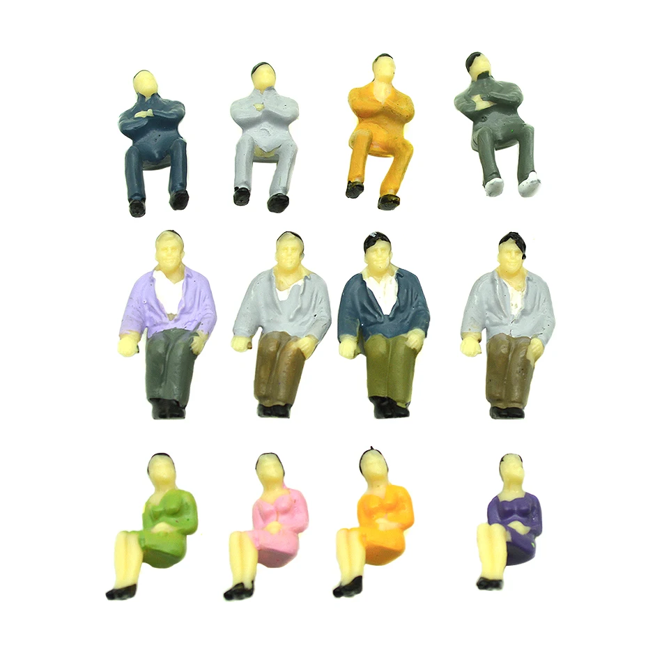 

Model figures all sitting Seated 1/50 Model toys figure for model train layout for architecture