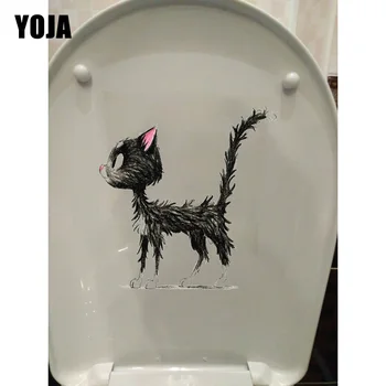 

YOJA 19.4*19.9CM Creative Cartoon Cat Kids Rooms Decor Decal Home Wall Toilet Sticker T1-0141