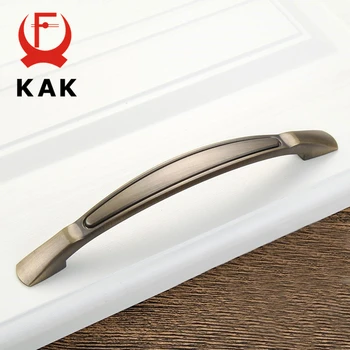 KAK Vintage Bronze Handles Kitchen Cabinet Handles Drawer Knobs Antique Cupboard Door Wardrobe Pulls Furniture Handle Hardware