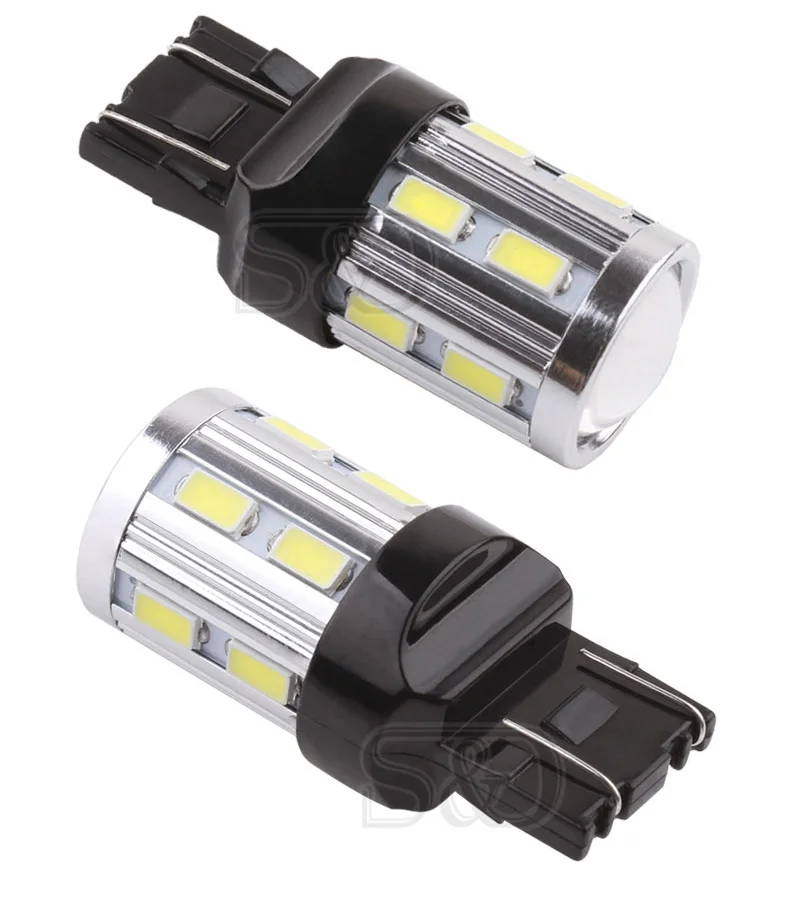 2 шт. Автомобильные светодиодные лампы T20 7443 W21/5 Вт 5 12 SMD 5730|Сигнальная лампа| |