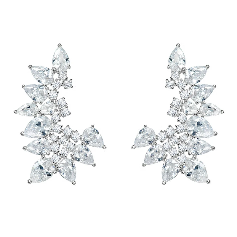 Холодные ветряные цветы с камнями не выбирают Серебряные Иглы Серьги чистые красные серьги женские супер фея новые серьги