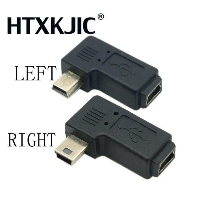 Переходник с Mini USB мама на 5Pin папа под углом 90 градусов правый адаптер конвертер