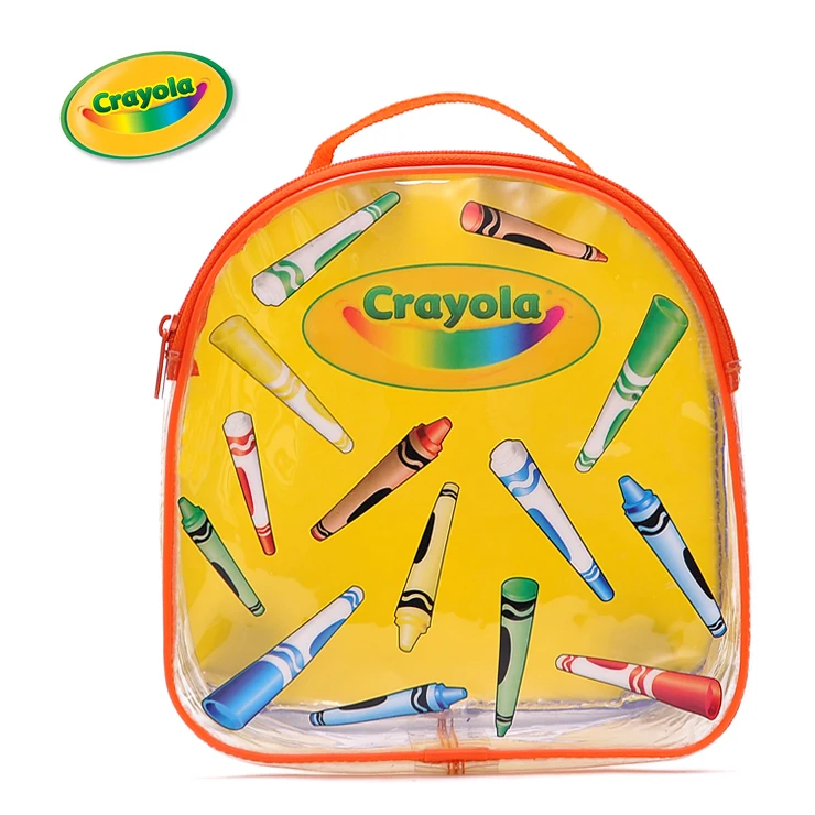 Crayola transparent child backpack colorful transparent small school
