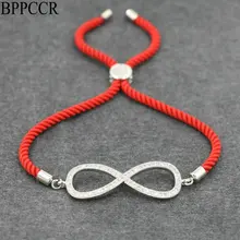BPPCCR Micro Pave Циркон AAA Бесконечность браслет для женщин мужчин Красная Нить веревка Воск линия чакра браслеты Lucky Lover ювелирные изделия подарок