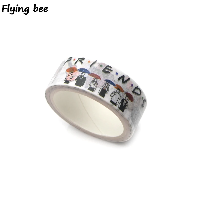 Бумажная Васи лента Flyingbee 15 мм x 5 м клейкая дружбы самодельная наклейка для