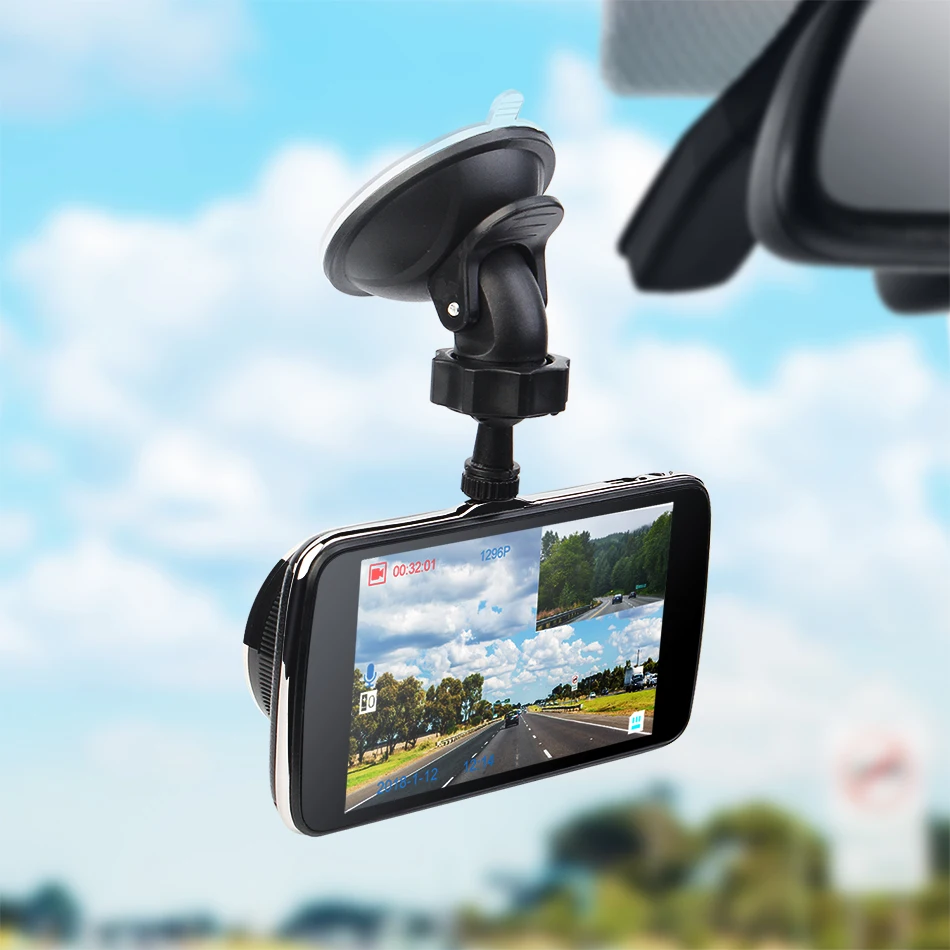 Ruccess DVR 4 Inch IPS Car DVR Dual Lens Camera Full HD 1080p Dash Camera with ADASFCWS Video Recorder Night Vision Dash Cam (29)