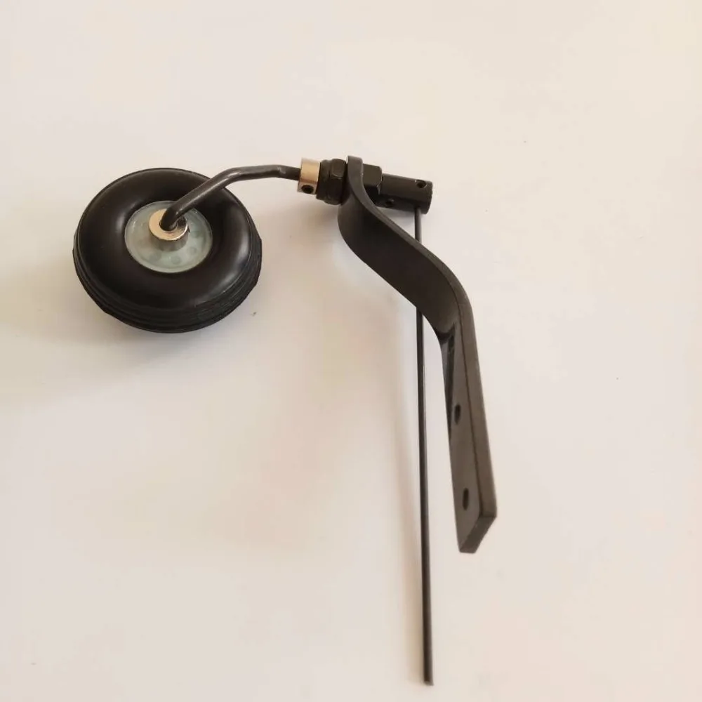 RC Airplane Carbon Fiber Landing Gear Tail Plastic Hub PU Wheel Set For 30cc Gas Gasoline Engine