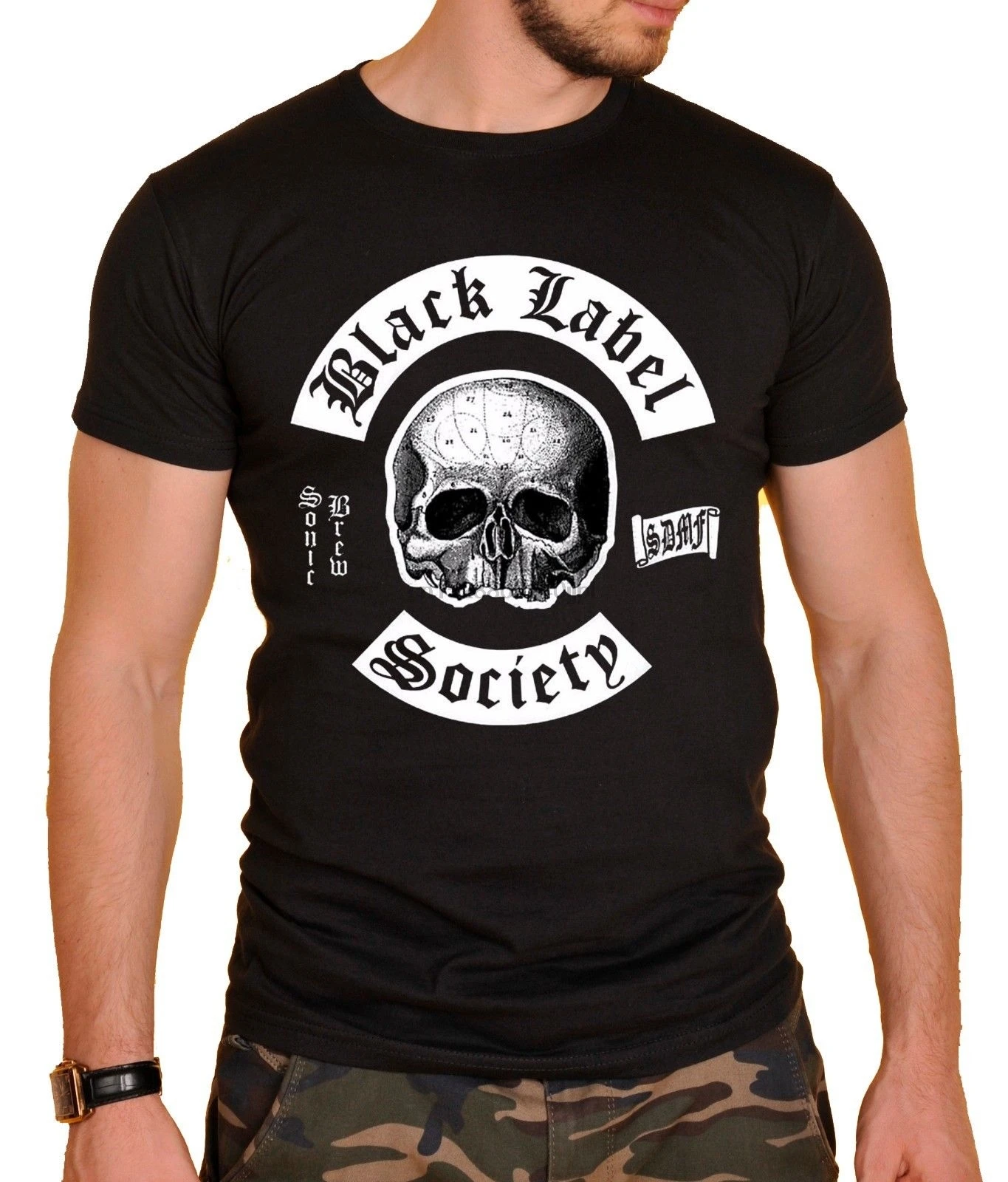 

Black Label Society BLS Metal Rock Band Skull Men Black T-Shirt Size S To 3XL Male Battery Funny Cotton Tops T Shirt